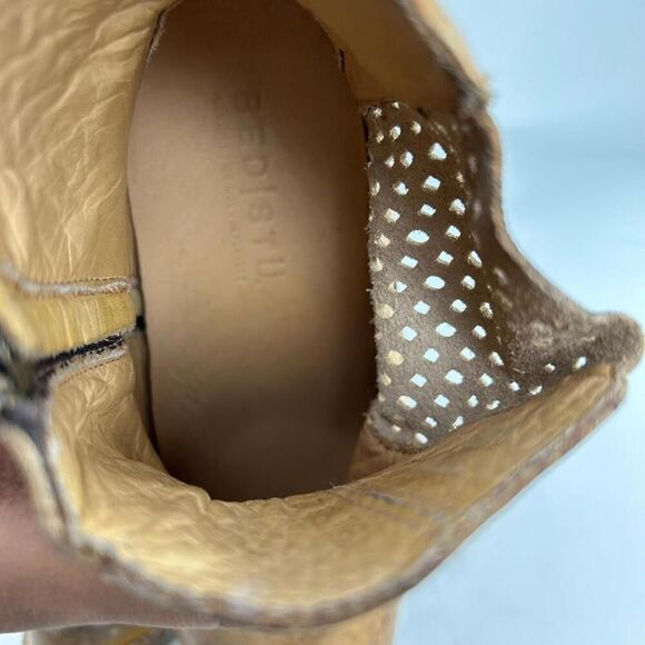 Bed Stu Countess Womens Tan Rustic Leather Bootie US 9.5 Side Zip Ankle Boots - Picture 11 of 13